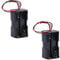 2Pcs 4X AA 6V Plastic CELL Battery Clip Slot Holder Case Battery Storage Box Double Deck/Back to Back with Wire Leads Metallic Spring Battery Holder for DIY Toy Power Supply(4X AA-2)