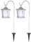 bmf-versand® Solarlampen für Außen Laterne 2er Set - Gartenlaterne Vintage Landhaus Solarleuchte - Solarleuchten Garten Warmweiß - Außenlampe Stehend Solar Grablicht - Grablaterne Friedhof Wetterfest