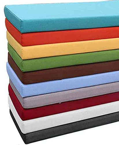 Waigg Kii Gartenbank-Kissen für 2/3-Sitzer, wasserdicht, 100/120/150 cm, dicke Bankauflage für Terrassenschaukel, Outdoor-Möbel (90 x 30 cm, orange)