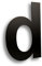 HASWARE Numero civico moderno in acciaio inossidabile spazzolato Elegante porta alfabeto placca Street Home Decor (d, 6 pollici nero)