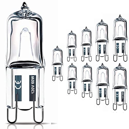 Vinaco G9 Halogen Bulb 2800K Warm White 60W 120V for Chandelier
