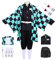 Formemory Tanjiro Cosplay Kostüm Set Anzug Herren Tanjiro Cosplay Kimono Outfit No Yaiba Anime Costume Damen Herren Mädchen Und Mantel (X-Large, Tanjirou)