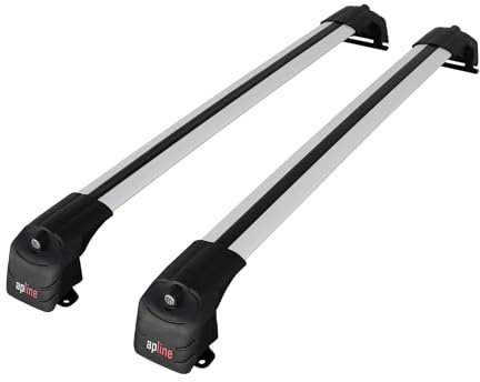 Apline Kompatibel mit Honda CR-V 2 2002-2006 ACE-2 Relingträger Dachträger Auto Gepäckträger Grau Aluminium 2 Stangen