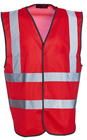 Blackrock Warnweste Rot Warnweste Auto, Hi Vis, arbeitsweste herren, security weste warn, fahrradweste herren, Sicherheitsweste, reflektierend, Rote warnweste auto warnweste fahrrad motorrad
