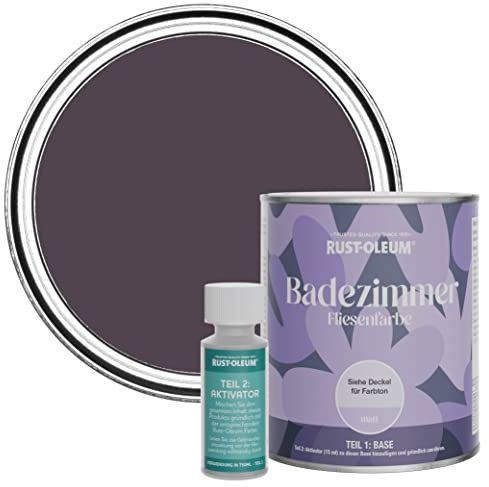 Rust-Oleum wasserbeständiger Fliesenlack für das Badezimmer in mattem Finish -Traubensaft 750ml