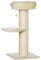 PawHut Arbre à Chat griffoir sisal Naturel 2 Plateforme Panier Observation Jeu Boule Suspendue Peluche Beige