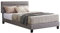 CARO-Möbel Polsterbett Washington 120x200 cm, Einzellbett mit Stoffbezug in grau, modernes Gästebett im skandinavischen Stil