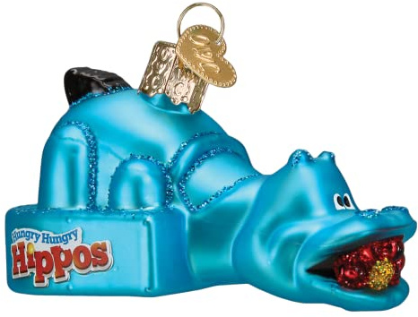 Old World Christmas Hungry Hungry Hippos Glass Blown Ornament for Christmas Tree