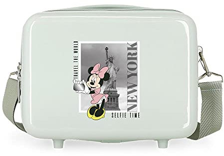 Disney Mickey et Minnie Travel the World New York Vert Trousse de Toilette Adaptable 29x21x15 cms ABS Rigide 9.14L 0.8 kgs