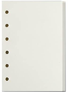 160 Blätter/ 320 Seiten A7 Nachfüllpapier, 2er Pack Einlageblätter 6-Loch-Binder Blanko/Liniert Nachfüllpapier für Notizbuch Tagbuch Organizer Planer (A7, Blanko Papier)
