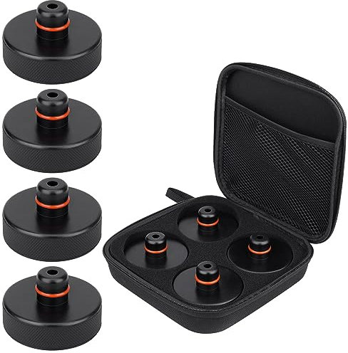LOCOPOW 4 Stücke Wagenheber Gummiauflage Für Tesla Model 3 Model Y Model X Model S Jack Pads mit einem Aufbewahrungsbox Für Tesla Model 3 Model Y Model X Zubehör Schützt Tesla Batterie und Chassis