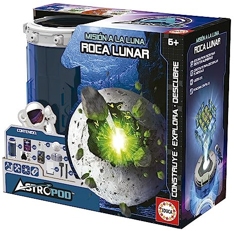 Educa - Misión a la Luna; Roca Lunar, Descubre una civilización alienígena perdida excavando la Misteriosa Roca Lunar; Monta el Cubo y descifra los Mensajes Ocultos, a Partir de 6 Años (41346)