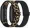 Wanme 2 Stück Armband für Fitbit Charge 4/3, Weiches Elastisch Nylon Ersatzarmband für Damen Herren (Schwarz+Leopard)