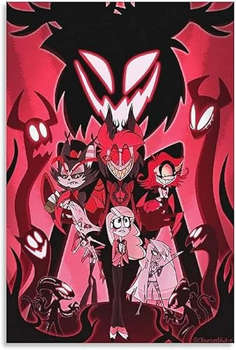 ORCOW Hazbin Hotel Art Poster, Klassische Poster, Psainting, Leinwand, Wandkunst, Bild, Wohnzimmer, Schlafzimmer, dekorativ, 40 x 60 cm, ohne Rahmen