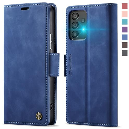 XYGLOW Handyhülle für Samsung Galaxy A53 5G Hülle Klappbar Premium PU Lederhülle Klapphülle【RFID Schutz】 Kartenfach Standfunktion Schutzhülle für Samsung A53 5G Flip Case Wallet Tasche Cover, Blau
