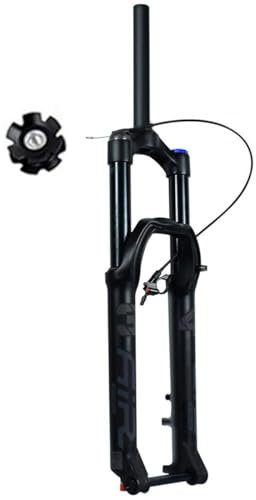 27.5 29 Zoll Mountain Front Gabel Luft Federgabel 1-1/8 Gerader Rohr Fahrrad Vorder Gabel Federweg 160mm Steckachse 100×15 Für Mountainbike XC Mit Rückpralleinstellung (Color : Black Remote, Size :