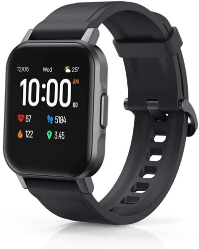 MU LIN Mulin Smartwatch Smart Watch Sports Pedometer Sleep Monitor Heart Rate Monitor Waterproof Watch compatible with iPhones and Android Devices 1.4 Inch Connected Strap