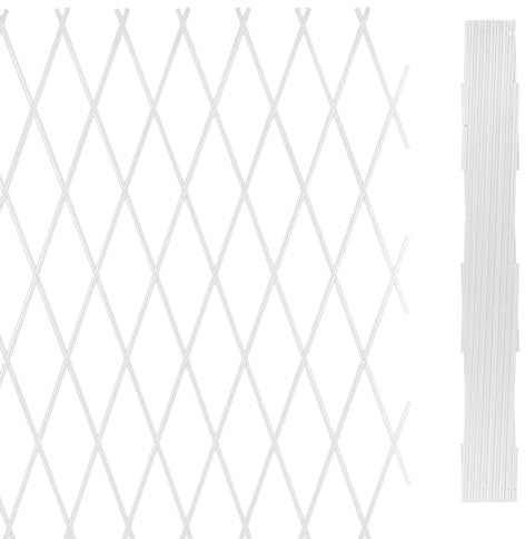 Il Gruppone Passione Casa Traliccio Grigliato Estensibile in PVC Sostegno Muro Fiori Piante Rampicanti Terrazzi Balcone Giardino Reticolato Fioriera Parete Verticale - Bianco - 1x1 Mt