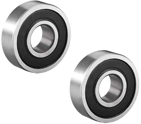 6000-2RS Doppelt abgedichtetes Kugellager 10 mm x 26 mm x 8 mm Kohlenstoffstahl Z1 DE 2 Stk.