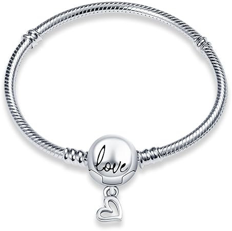 HappyStar Armkette Damen Silber 925, Damen Armband für Beads Charms,Kmpatibel Mit Pandora Charms.