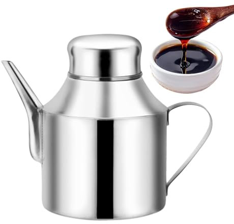 Pot à graisse, récipient à huile de friture - Récipient de stockage d'huile de cuisson en acier inoxydable, récipient de stockage d'huile de friteuse de 1000ml - Bidon de stockage d'huile pour huile d