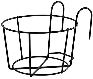 Milisten Étagère Murale Métal pour Pot De Fleurs Rond Suspendu Support Et Amovible pour Balcon Jardin Terrasse Décoration Intérieure Et Extérieure Noir