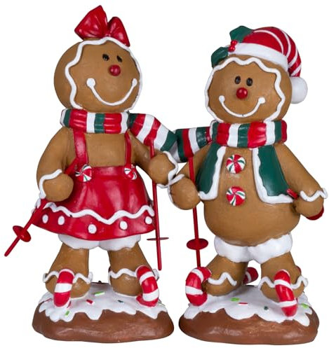 Christmas Paradise Lebkuchenfiguren 21cm 2 Stück Weihnachtliche Dekoration Tischdeko