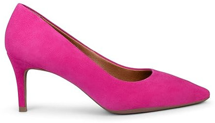 Zapatos de tacón de Aguja en Piel de Ante, Fucsia, EU 35