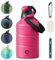 Fjbottle Edelstahl Trinkflasche Sport mit Magnetischem Deckel 1900ml, BPA-Frei Auslaufsichere Wasserflasche für Gym - Kohlensäure geeignet Thermosflasche für Schule, Fitness