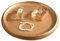 DN DECONATION Deko Tablett Rund Gold Dekotablett aus Holz 35,6 cm Serviertablett Dekotablett Kerzentablett Tischdeko Schmuckablage Tablett für Couchtisch Badezimmer Wohnzimmer