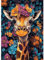 DAERLE Diamond Painting Erwachsene, Bunte Giraffe, Diamant Painting Bilder Blumen und Giraffen, 5D Diamond Painting Set für Anfänger, DIY Mosaikherstellung Bastelset für Haus Wanddeko 30x40cm
