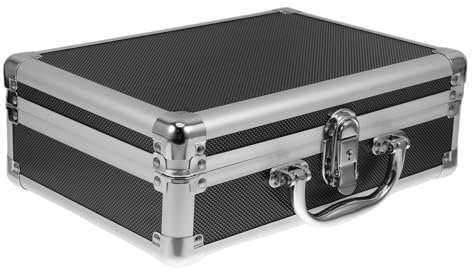 CAXUSD Multifunctional Aluminum Alloy Tool Box Lockable Portable Hard Case Storage Box for Men Makeup Tools Outdoor Use