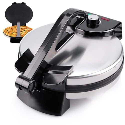 OZTYSGXM Portable Pizza Oven Pancake Maker, 1800W Non-Stick Electric Pizza Maker Machine with LED Indicator, Double-Sided Heating, Easy Cleaning for Restaurant Home Party