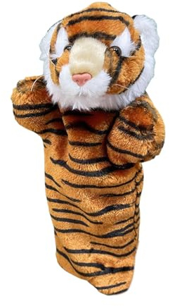 Handpuppen Tier - Plüschtier | Interaktive Handpuppen | Push Duck Tiger Puppet für Haustiere | Story for Kids | Duck Child Toy Show Theatre Geburtstag