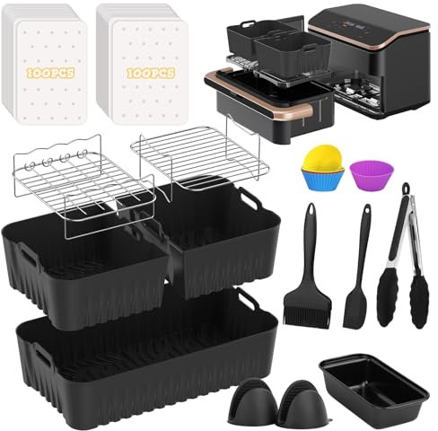 215 piezas de freidora de aire caliente accesorios para COSORI 8 en 1 Dual Blaze TwinFry XXL 10L freidora de aire caliente, accesorio para freidora de aire caliente COSORI, Ninja AF500EU Air Fryer