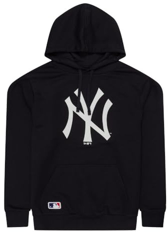 New Era MLB New York Yankees Hoodie Herren & Damen Marine Gr. S | Unisex Sweatshirt mit offiziell lizenziertem Team-Logo, perfekt für Fans, Kapuzenpullover mit extra-weichem Fleece-Material