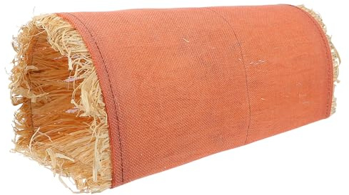 GARVALON Attraktiver Haustiertunnel aus Stoff für Hamster und Kaninchen mit Sicherem Geruchlosem Schlafversteck als Nest und Heimdekoration in Orange