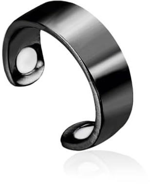 Zecimi Magnetring Silber, Damen Herz/Blume Vital Ring mit Magnetkraft | Anti Stress Ring für Damen Mädchen, Offen Verstellbar Magnet Ring zur Gewichtsabnahme, Mode Fidget Ring zur Förderung Schlaf
