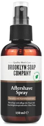 Brooklyn Soap Company Aftershave Spray 150 ml - Intensive Pflege nach der Rasur - Beruhigt die Haut, wirkt antibakteriell und pflegt mit Aloe Vera - Pflegeprodukt für Männer