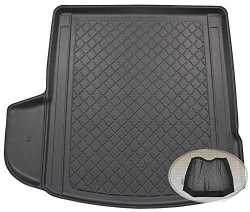 ZentimeX Z3292259 Gummierte Kofferraumwanne fahrzeugspezifisch + Klett-Organizer (Laderaumwanne, Kofferraummatte)