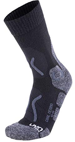 UYN Herren Trekking Cool Merino Herren Socke, Black/Grey Melange, 42-44 EU