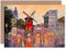 Fine Art Prints CLDT0165 Moulin Rouge Grußkarte mit Umschlag innen, Premium-Qualität, rot, orange, gelb, braun, beige