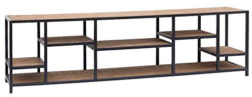 Sideboard Flow B 180 cm Beistelltisch Lowboard Mango Massivholz Metall schwarz
