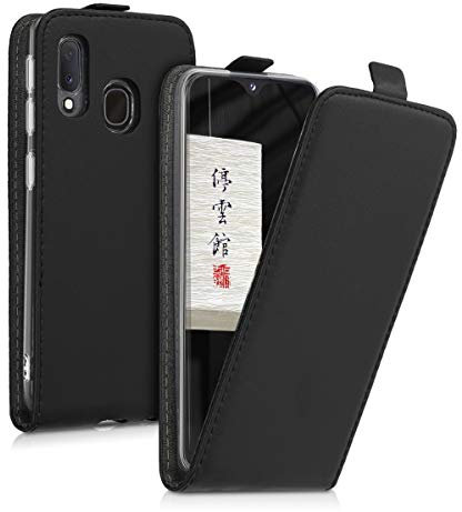 kwmobile Schutzhülle kompatibel mit Samsung Galaxy A20e - Hülle Handy - Flip Case Handyhülle Schwarz