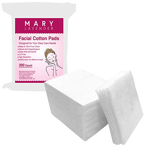 MaryLavender dehnbare Wattepads für Gesicht, Make-up-Entferner, Reinigungstücher, Gesichtsreinigungstuch, Toner, DIY-Akne/Verjüngungsmaske, fusselfrei, 200 Stück