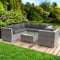 BRAST® Gartenmöbel Lounge Set | 4-5 Personen viele Modelle & Farben | inkl. extra Dicke Kissen | TÜV geprüft | Outdoor Loungemöbel Sitzgruppe Essgruppe Garnitur | Harmony Grau