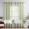 TOPICK Gardinen mit Ösen Einfarbig Gardinen für Wohnzimmer Kinderzimmer Junge Schlafzimmer Grün Transparent Durchsichtig Stores Landhausstil Modern Fenstergardinen 2er Set 210H x 140B (cm)