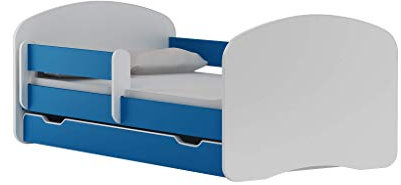Happy Babies BDW NEU Kinderbett mit 2 Liegeflächen und 2 Matratzen DOPELLBETT 200x90 Blau - für Mädchen und Jungen JUGENDBETT || KOSTELNOS Versand ||**