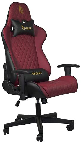 Noua Ground Sedia Gaming Ergonomica in PU, Sedia da Ufficio Scrivana con Braccioli 4D Magnetici, Funzione Dondolo, Cuscino Testa e Lombare, Altezza e Schienale Regolabili, 150Kg