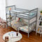 Panana Bunk Bed for Kids, Wooden Bunky bed Double 3FT Single Bed, for Kids, Grey